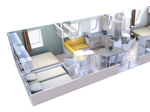 Mobilhome 10 personnes - Family +Clim +TV +Lave vaisselle