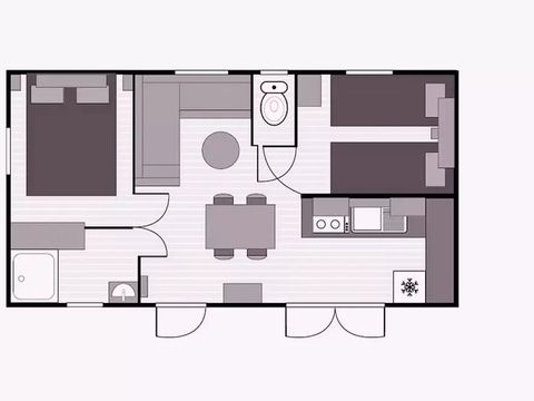 MOBILHOME 4 personnes - Tour Opérateur Maeva sur Camping Le Bois de Valmarie - Mobil Home 3 Pièces 4 Personnes Climatisé