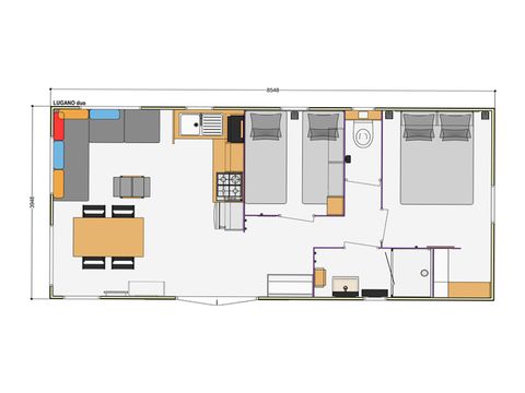 MOBILHOME 6 personnes - PRESTIGE " Les Alpilles " (4 Adultes Maxi+2 Enfants -18ans)