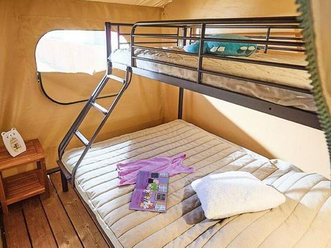 TENTE TOILE ET BOIS 5 personnes - Tente Lodge Bali 3 Pièces 4/5 Personnes