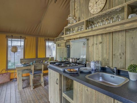 TENTE TOILE ET BOIS 6 personnes - LODGE SAFARI 6p 3ch ****