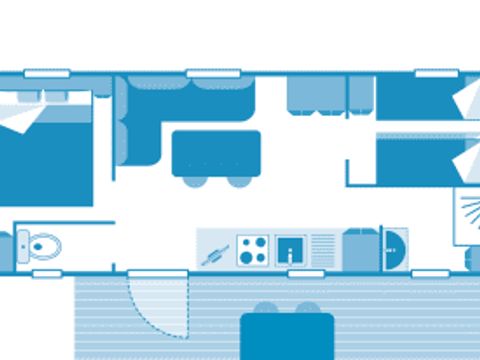 MOBILHOME 6 personnes - Cottage Périgord 5/6p 2ch **