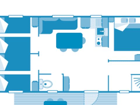 MOBILHOME 6 personnes - Cottage 6p 3ch **