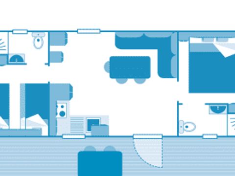 MOBILHOME 6 personnes - Cottage Bergerac 5/6p 2ch **