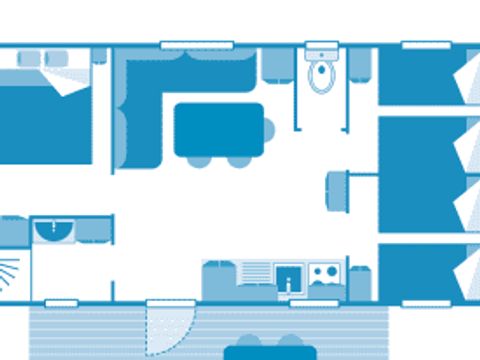 MOBILHOME 6 personnes - Cottage 6p 3ch ***