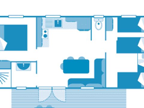 MOBILHOME 6 personnes - Cottage 6p 3ch ****