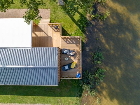 MOBILHOME 6 personnes - Cottage Du Lac PREMIUM++ 3 chambres - FACE PLAN D'EAU 6 pers