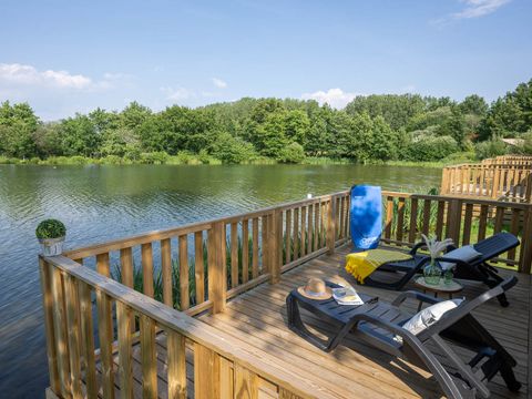 MOBILHOME 6 personnes - Cottage Du Lac PREMIUM++ 3 chambres - FACE PLAN D'EAU 6 pers