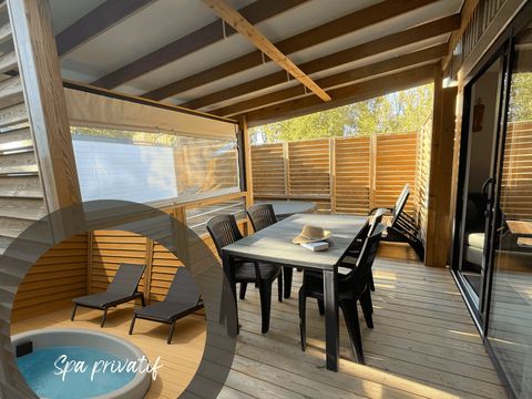 MOBILHOME 2 personnes - Cottage Nature PREMIUM++ 1 chambre avec SPA 2 pers