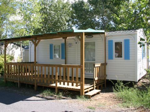 MOBILHOME 6 personnes - Mobil Home Aqua 2 Chambres 4 Adultes et 2 Enfants Terrasse semi-couverte Clim TV