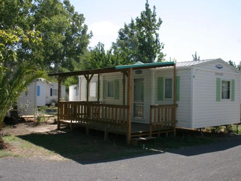 MOBILHOME 8 personnes - Mobil Home Aqua 3 chambres 6 adultes et 2 enfants Terrasse Semi-couverte Clim TV