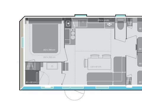Mobilhome 6 personnes - Camping O'Hara Scheldeoord