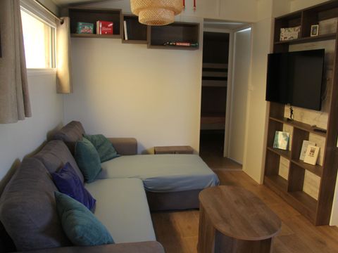 MOBILHOME 8 personnes - Privilège 40m² - 3 chambres - Clim - 2 TV - LV - Four