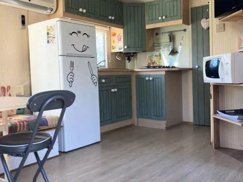 Mobilhome 4 personnes - Mobilhome 4 personnes - Cottage RETRO 3 Pièces 4 Personnes Climatisé + TV