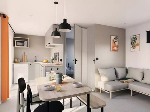MOBILHOME 4 personnes - GRAND CONFORT PREMIUM 3 Pièces 4 Personnes Climatisé