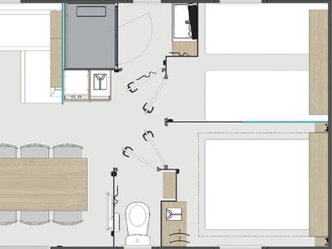 MOBILHOME 8 personnes - GRAND CONFORT 8 pers