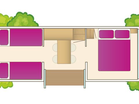 Bungalow toilé 4 personnes - Tente coco sweet (sans sanitaires)