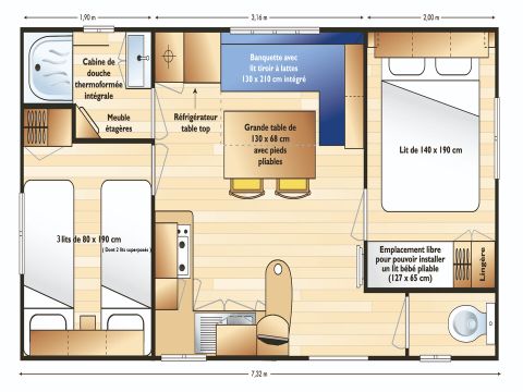 Mobilhome 4 personnes - Cottage Confort Standard Eco