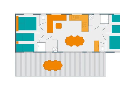 Mobilhome 8/10 personnes - PREMIUM - CLIMATISATION 40m²