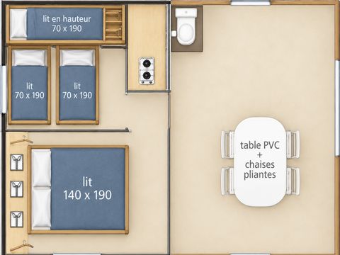 Chalet 4 personnes - Tithome - Sans salle de bain