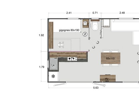 MOBILHOME 4 personnes - LODGE 77