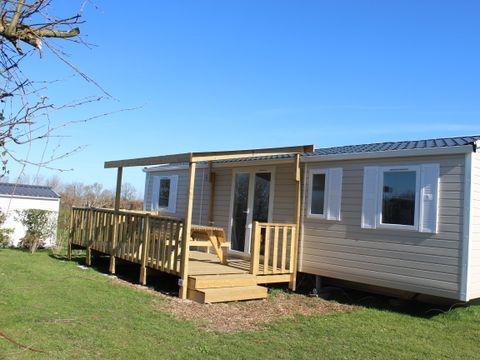 MOBILHOME 8 personnes - Mobil home Eva 40 - 4 chambres 1 sdb - 40m² + terrasse semi couverte