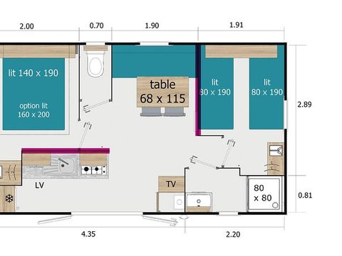 MOBILHOME 4 personnes - Lodge 64