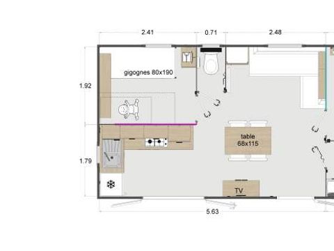 MOBILHOME 5 personnes - Lodge 770 Confort plus