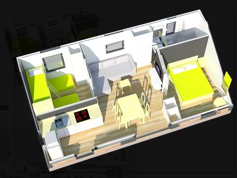 MOBILHOME 5 personnes - Bungalow Infinity - 36m² - 2 chambres