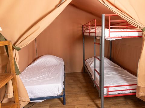 TENTE TOILE ET BOIS 4 personnes - Tente Nature - 2 chambres (sans sanitaire)