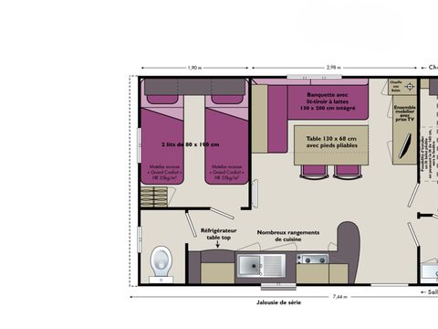 MOBILHOME 4 personnes - Ciela Confort Compact - 2 chambres