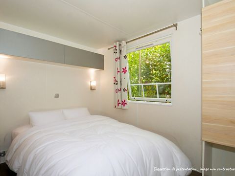 MOBILHOME 2 personnes - Mobil-home Standard 18m² (1 chambre) + TV + terrasse semi-couverte 