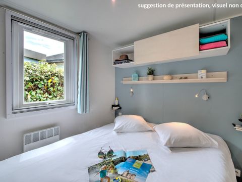 MOBILHOME 6 personnes - Mobil-Home Confort 35 m² (3 chambres + terrasse semi-couverte + TV + LV + Clim