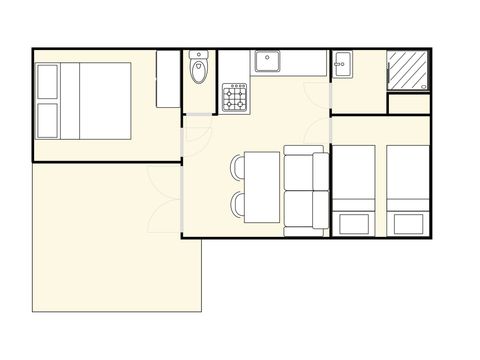 MOBILHOME 5 personnes - Confort 2 chambres 24 m²