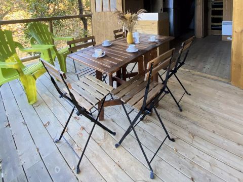 Tente en toile et en bois 5 personnes - Lodge du Lac 3 Pièces 5 personnes