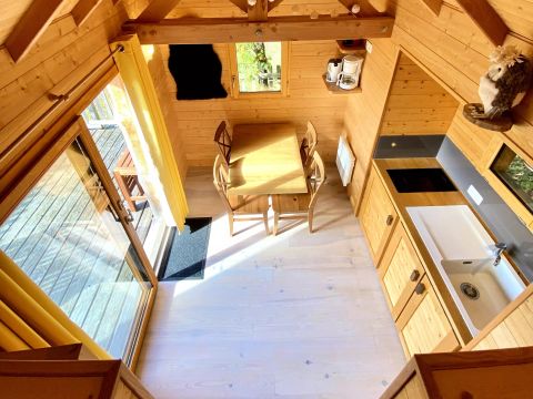 Tente en toile et en bois 4 personnes - Cabane Perchée Beaumont 3 Pièces 4 Personnes