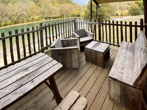 TENTE TOILE ET BOIS 5 personnes - Tente Safari Bastides 3 Pièces 5 Personnes