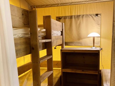 TENTE TOILE ET BOIS 5 personnes - Tente Safari Bastides 3 Pièces 5 Personnes