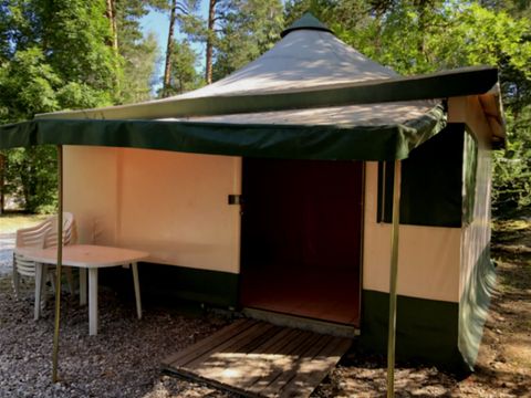Tente en toile et en bois 5 personnes - Tente Kiwi Confort