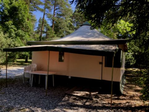 Tente en toile et en bois 5 personnes - Tente Kiwi Confort
