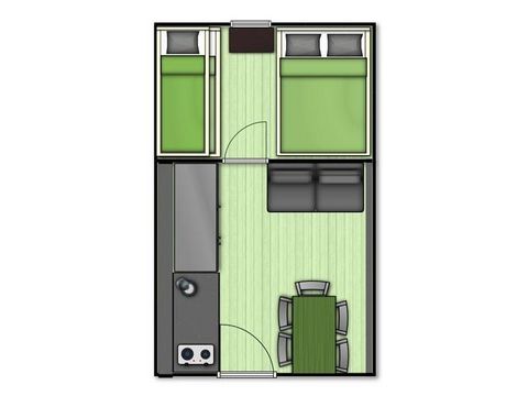 BUNGALOW 4 personnes - TRAPPEUR sans sanitaires