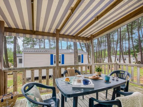 MOBILHOME 6 personnes - Mobil Home 3 ch 6 pers Terrasse semi-couverte sans Clim