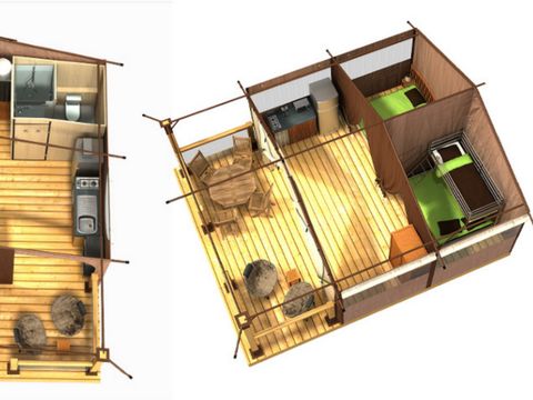 TENTE 5 personnes - Lodge Esprit Glamping