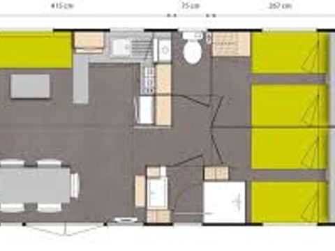 MOBILHOME 6 personnes - Avec 2 salles de bain