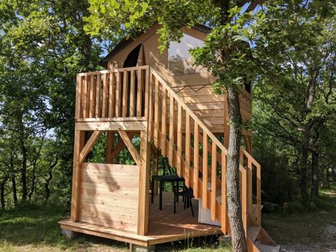 Hébergement 2 personnes - Cabane sur pilotis 1/2 pers. - (3 nuits minimum en Juillet et Août)