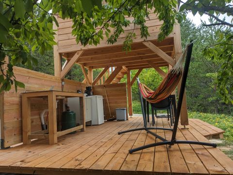 Hébergement 2 personnes - Cabane sur pilotis 1/2 pers. - (3 nuits minimum en Juillet et Août)
