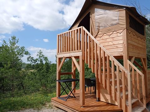 Hébergement 2 personnes - Cabane sur pilotis 1/2 pers. - (3 nuits minimum en Juillet et Août)
