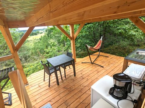 Hébergement 2 personnes - Cabane sur pilotis 1/2 pers. - (3 nuits minimum en Juillet et Août)