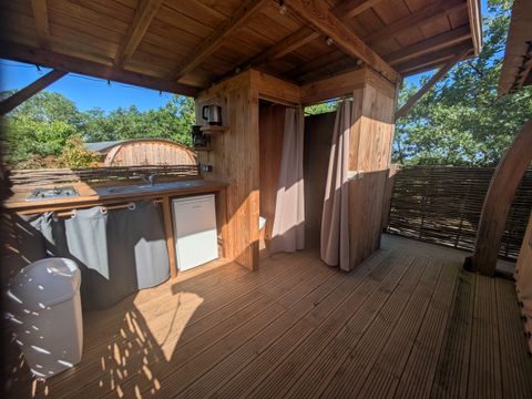Tente en toile et en bois 2 personnes - Cabane toilée
