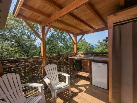 Tente en toile et en bois 2 personnes - Cabane toilée